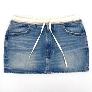 Zara Mini Skirt White Fake Boxer Peeking Out Size M